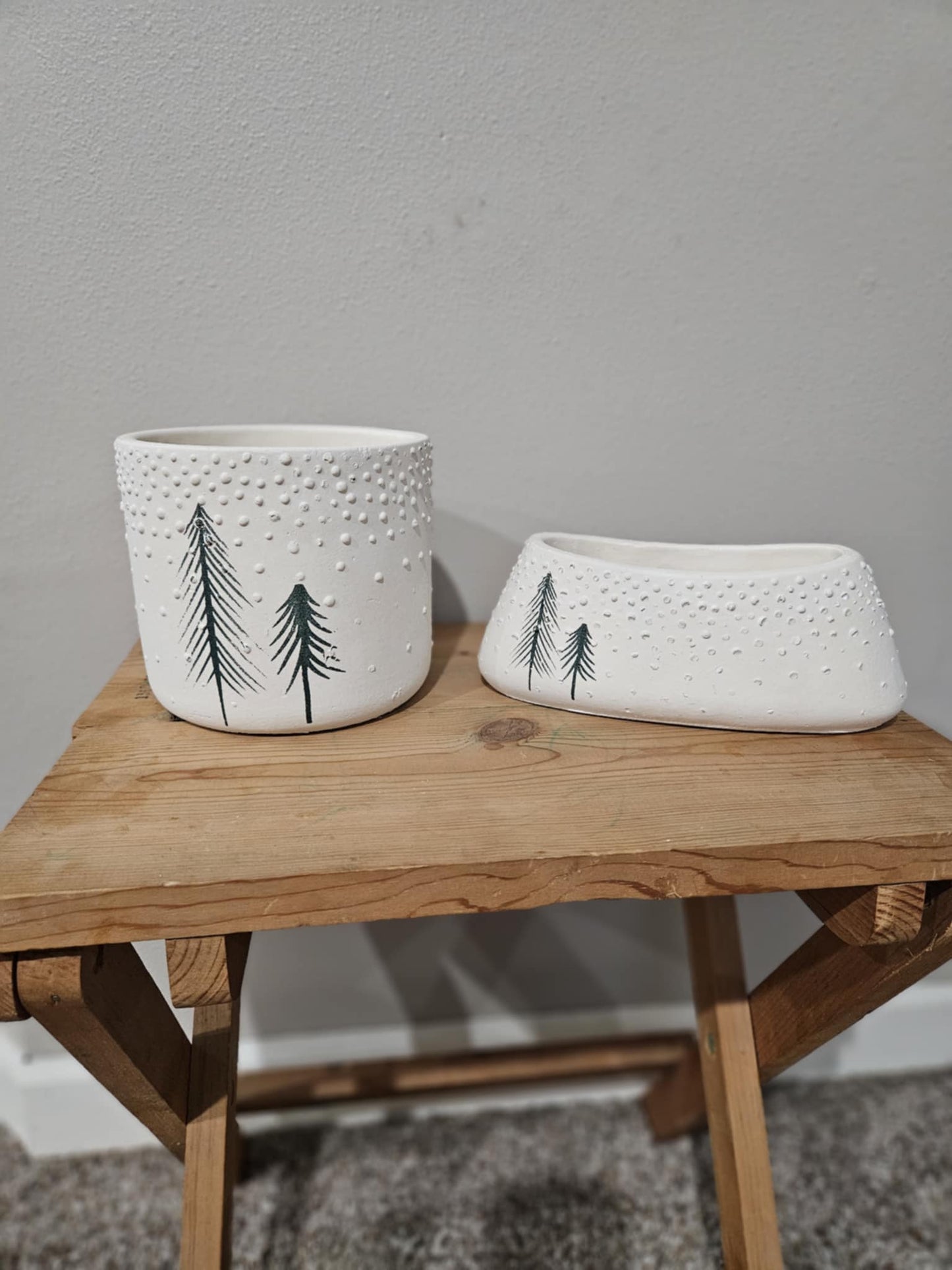 Tabletop Evergreen Christmas Planter